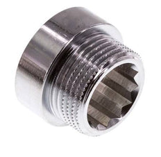 G 3/4'' F/M Chromium plated Brass Extension DIN 3523 - 10 mm [2 Pieces]