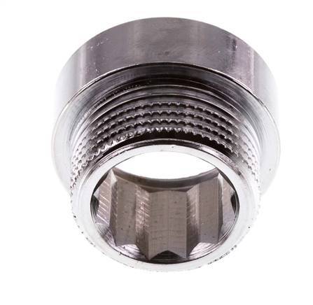 G 3/4'' F/M Chromium plated Brass Extension DIN 3523 - 10 mm [2 Pieces]