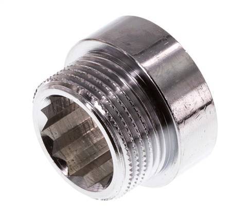 G 3/4'' F/M Chromium plated Brass Extension DIN 3523 - 10 mm [2 Pieces]