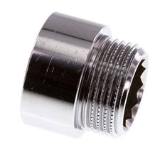 G 3/4'' F/M Extensión de latón cromado DIN 3523 - 15 mm