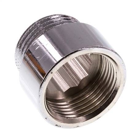 G 3/4'' F/M Extensión de latón cromado DIN 3523 - 15 mm