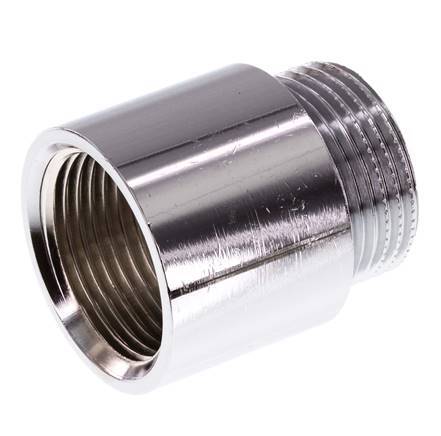 G 3/4'' F/M Extensión de latón cromado DIN 3523 - 25 mm