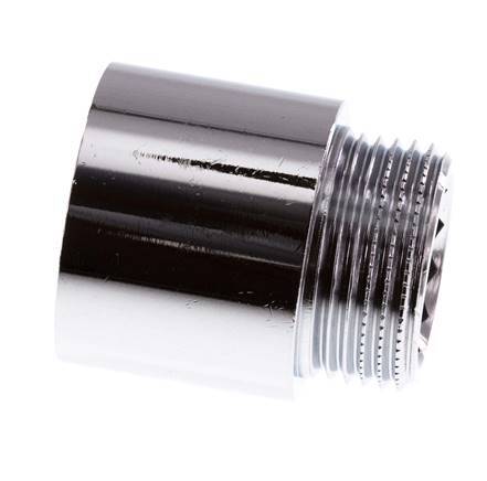 G 3/4'' F/M Extensión de latón cromado DIN 3523 - 25 mm