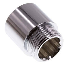 G 3/4'' F/M Extensión de latón cromado DIN 3523 - 25 mm