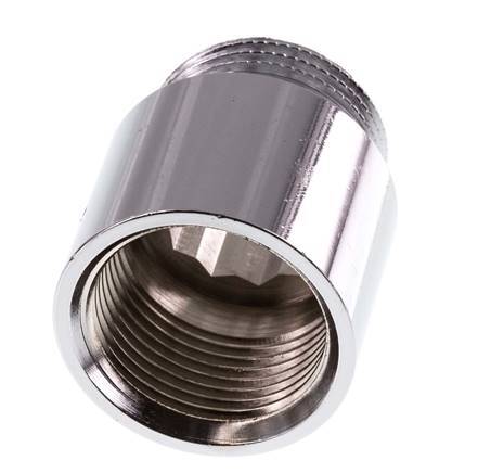 G 3/4'' F/M Extensión de latón cromado DIN 3523 - 25 mm