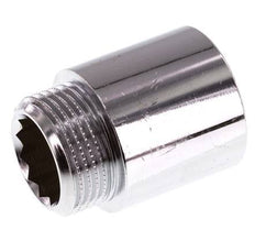 G 3/4'' F/M Extensión de latón cromado DIN 3523 - 30 mm