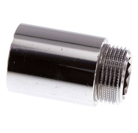 G 3/4'' F/M Extensión de latón cromado DIN 3523 - 40 mm