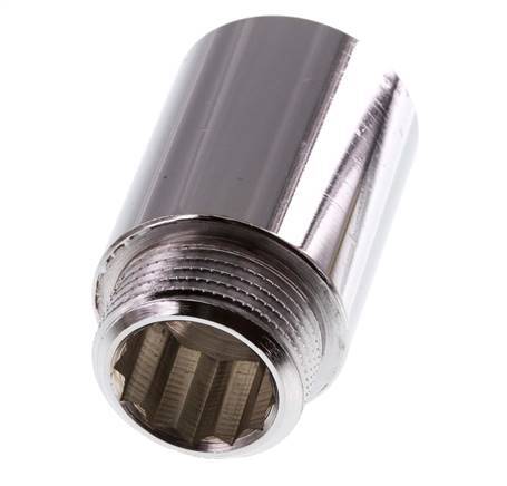 G 3/4'' F/M Extensión de latón cromado DIN 3523 - 40 mm