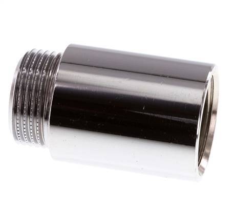 G 3/4'' F/M Extensión de latón cromado DIN 3523 - 40 mm