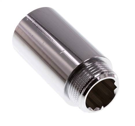 G 3/4'' F/M Extensión de latón cromado DIN 3523 - 50 mm