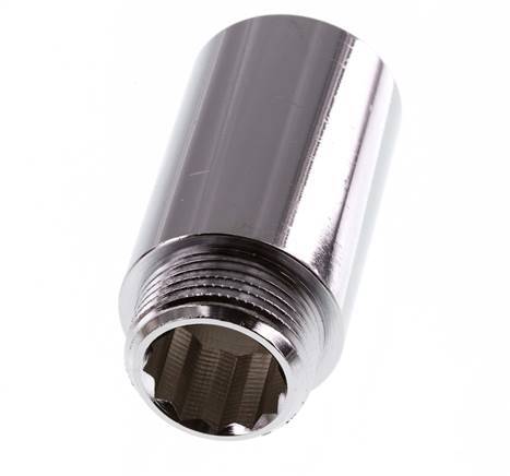 G 3/4'' F/M Extensión de latón cromado DIN 3523 - 50 mm