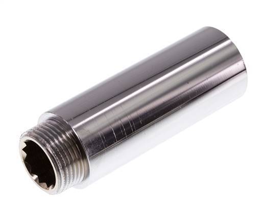G 3/4'' F/M Extensión de latón cromado DIN 3523 - 80 mm