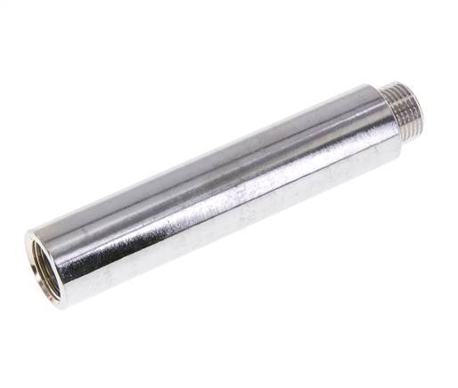G 3/8'' F/M Extensión de latón cromado DIN 3523 - 100 mm