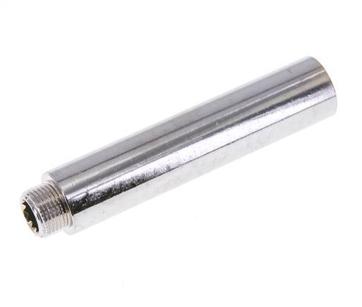G 3/8'' F/M Extensión de latón cromado DIN 3523 - 100 mm