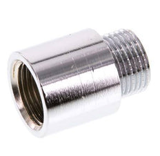 G 3/8'' F/M Chromium plated Brass Extension DIN 3523 - 20 mm [2 Pieces]