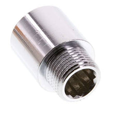 G 3/8'' F/M Chromium plated Brass Extension DIN 3523 - 20 mm [2 Pieces]