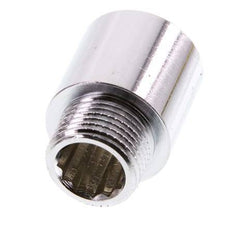 G 3/8'' F/M Chromium plated Brass Extension DIN 3523 - 20 mm [2 Pieces]