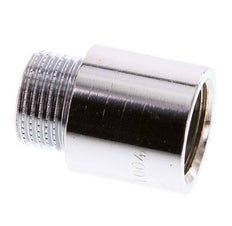 G 3/8'' F/M Chromium plated Brass Extension DIN 3523 - 20 mm [2 Pieces]