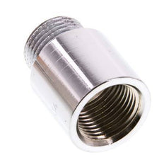 G 3/8'' F/M Chromium plated Brass Extension DIN 3523 - 20 mm [2 Pieces]