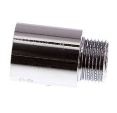 G 3/8'' F/M Extensión de latón cromado DIN 3523 - 25 mm
