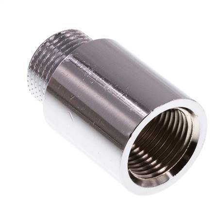 G 3/8'' F/M Extensión de latón cromado DIN 3523 - 25 mm