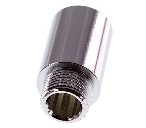 G 3/8'' F/M Extensión de latón cromado DIN 3523 - 30 mm