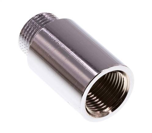 G 3/8'' F/M Extensión de latón cromado DIN 3523 - 30 mm