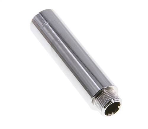 G 3/8'' F/M Extensión de latón cromado DIN 3523 - 80 mm