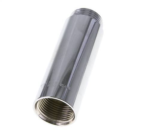 G 1'' F/M Extensión de latón cromado DIN 3523 - 100 mm