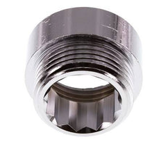 G 1'' F/M Extensión de latón cromado DIN 3523 - 15 mm