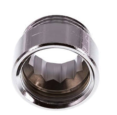 G 1'' F/M Extensión de latón cromado DIN 3523 - 15 mm