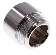 G 1'' F/M Extensión de latón cromado DIN 3523 - 20 mm