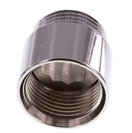 G 1'' F/M Extensión de latón cromado DIN 3523 - 25 mm