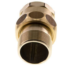 Rp 1 1/4'' x R 1 1/4'' F/M Espiga doble de latón 3 piezas con junta plana 16 Bar