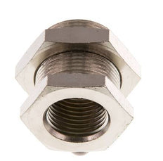 G 1/2'' x M28x1.5 F/M Nickel plated Brass Bulkhead Fitting 16 Bar