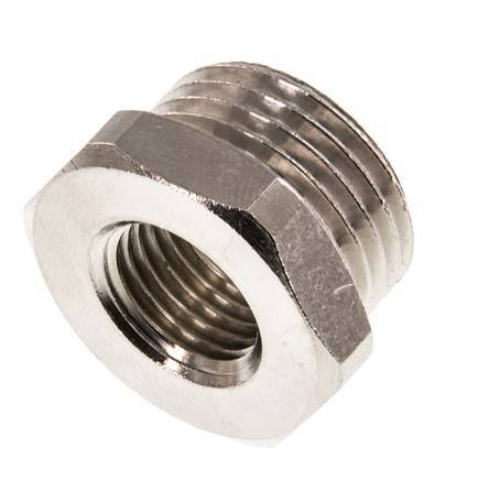 G 1/4'' x G 1/2'' F/M Nickel plated Brass Reducing Ring 16 Bar [2 Pieces]