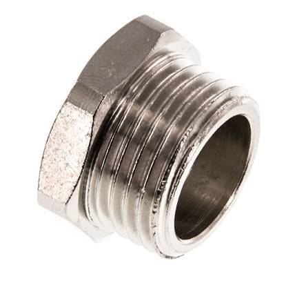 G 1/4'' x G 1/2'' F/M Nickel plated Brass Reducing Ring 16 Bar [2 Pieces]