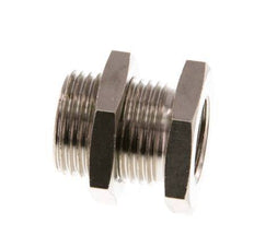 G 1/4'' x G 3/8'' F/M Nickel plated Brass Bulkhead Fitting 16 Bar [2 Pieces]