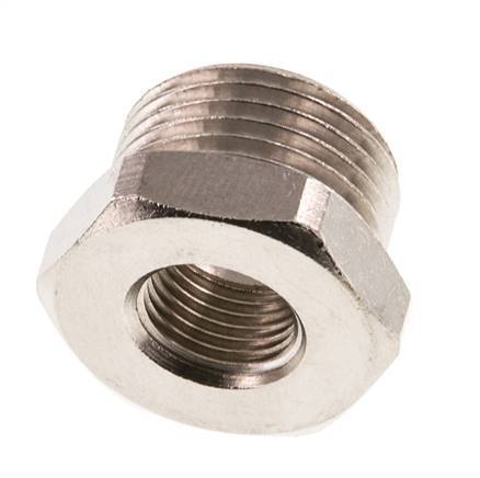 G 1/8'' x G 3/8'' F/M Nickel plated Brass Reducing Ring 16 Bar [5 Pieces]