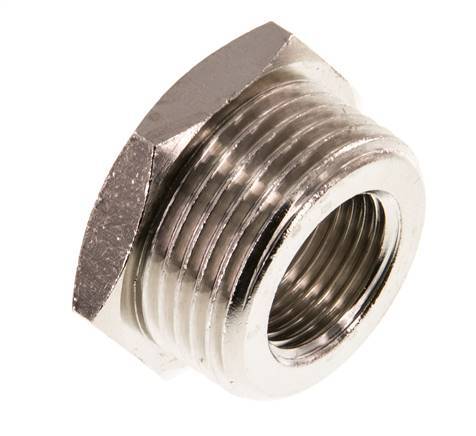 G 3/8'' x G 3/4'' F/M Nickel plated Brass Reducing Ring 16 Bar [2 Pieces]