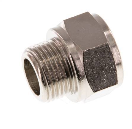 G 3/8'' F/M Nickel plated Brass Extension 16 Bar - 14 mm [2 Pieces]
