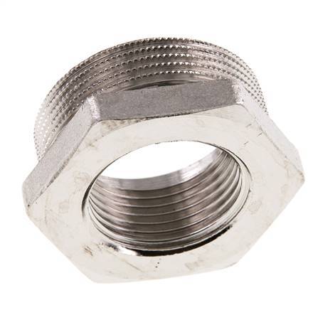 G 1'' x G 1 1/2'' F/M Anillo reductor de latón niquelado 16 Bar