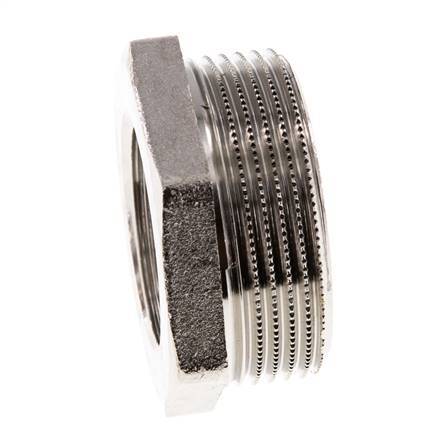G 1'' x G 1 1/2'' F/M Anillo reductor de latón niquelado 16 Bar