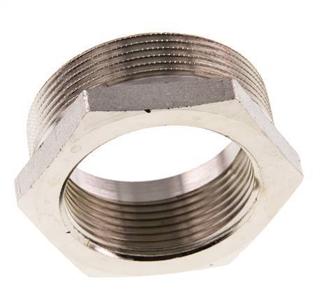 G 1 1/2'' x G 2'' F/M Anillo reductor de latón niquelado 16 Bar
