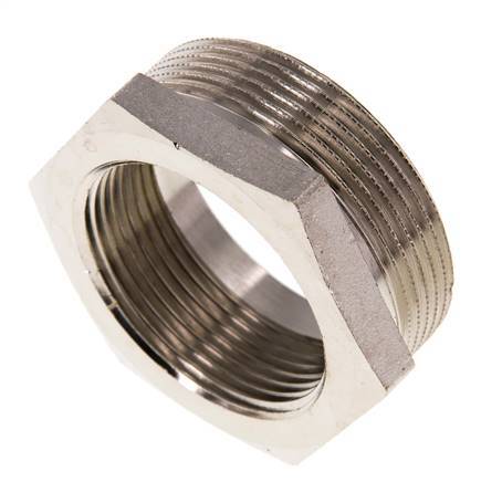 G 1 1/2'' x G 2'' F/M Anillo reductor de latón niquelado 16 Bar