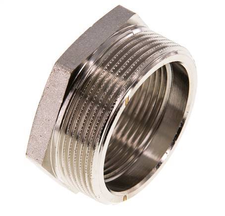 G 1 1/2'' x G 2'' F/M Anillo reductor de latón niquelado 16 Bar