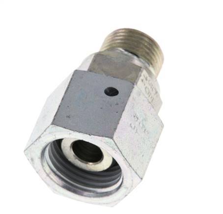G 1/2'' x G 3/8'' F/M Adaptador Reductor de Acero Cincado 300 Bar - Hidráulico