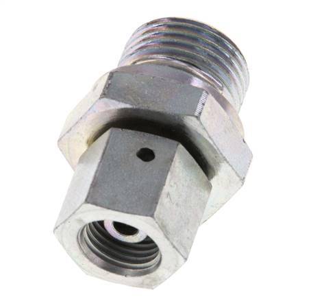 G 1/4'' x G 1/2'' F/M Adaptador reductor de acero galvanizado 350 Bar - Hidráulico