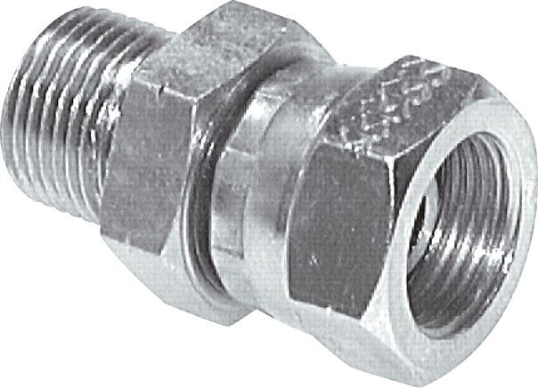 G 3/8'' F/M Adaptador Reductor de Acero Cincado 325 Bar - Hidráulico [2 Piezas]