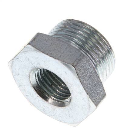 G 1/4'' x M22x1,5 F/M Anillo reductor de acero cincado 250 Bar - Hidráulico